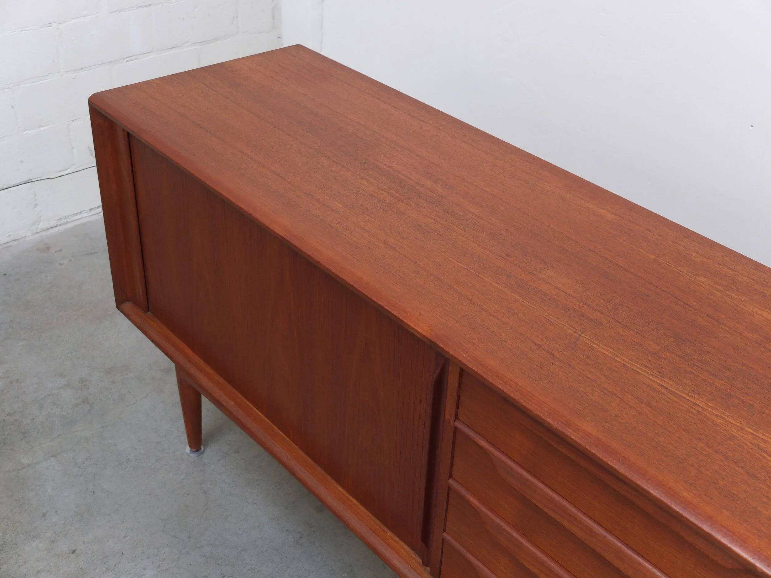 Danish sideboard with tambour doors by Bernhard Pedersen & Søn, 1960s