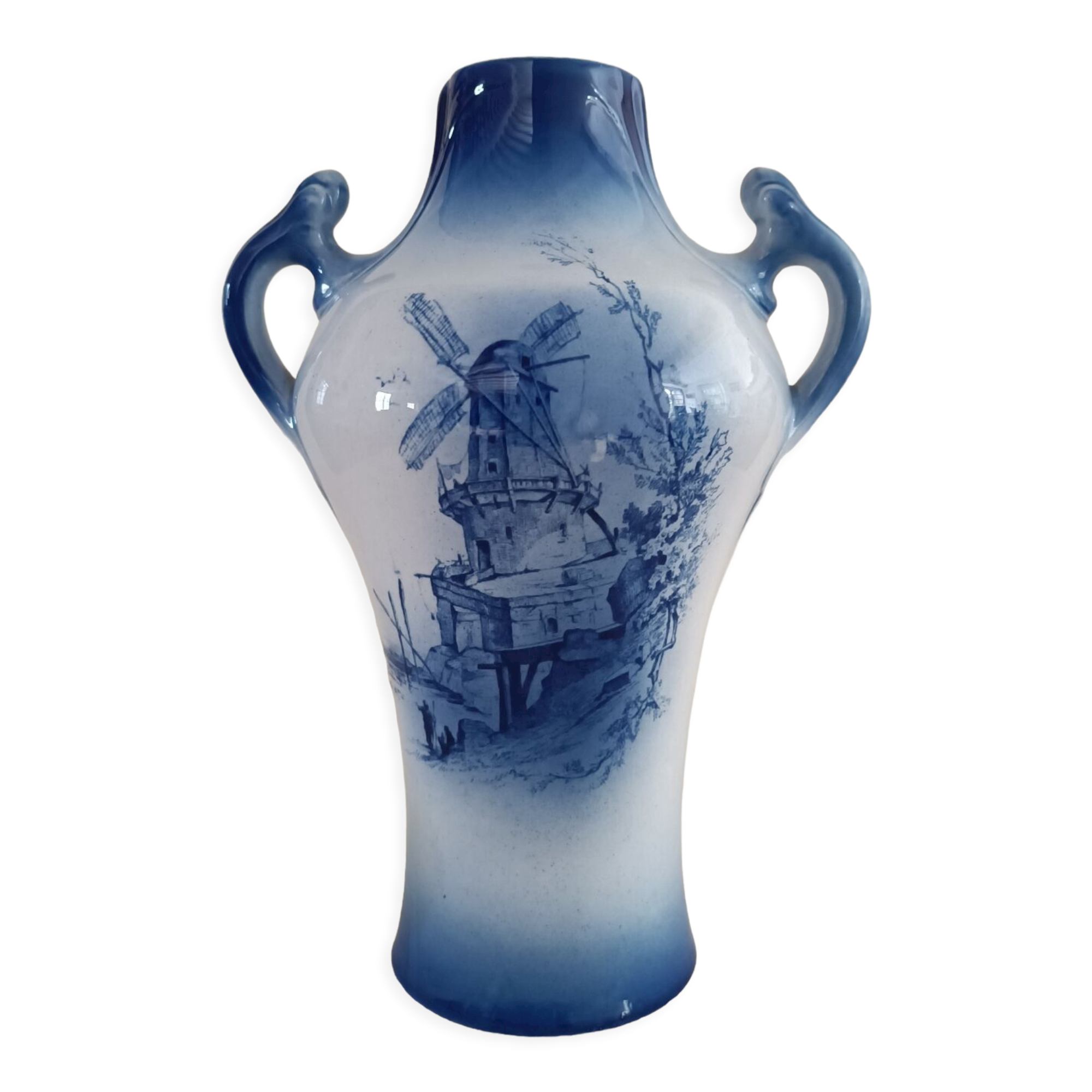 Vase with two handles Sarreguemines