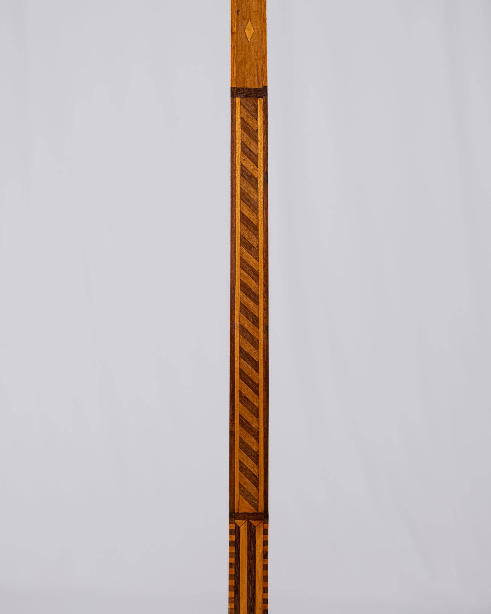 Art Deco floor lamp in marquetry, France, 1930s