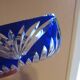 Vintage blue bohemian crystal pocket empty cup