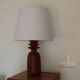 Pineapple wooden lamp with fabric shade 650mm