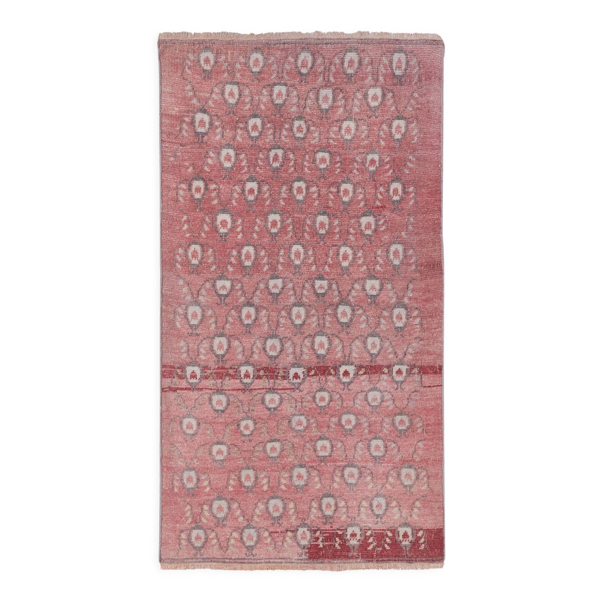 Vintage Turkish rug from Oushak, hand-woven 90x158 cm