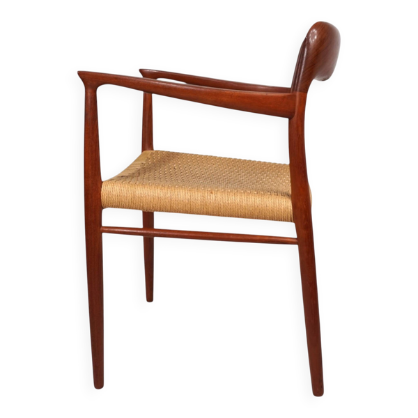 Chaise en teck Møller Model 56 par Niels Otto Møller pour J.L. Møllers, 1956