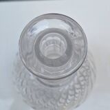 Baccarat molded crystal decanter, twisted bamboo