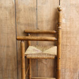 Mulched high chair, turned wood