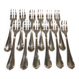 12 silver-plated cake forks by Christofle Spatours