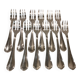 12 silver-plated cake forks by Christofle Spatours