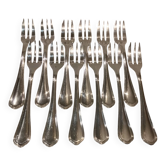 12 silver-plated cake forks by Christofle Spatours
