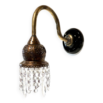Oriental wall lamp in bronze and tassels