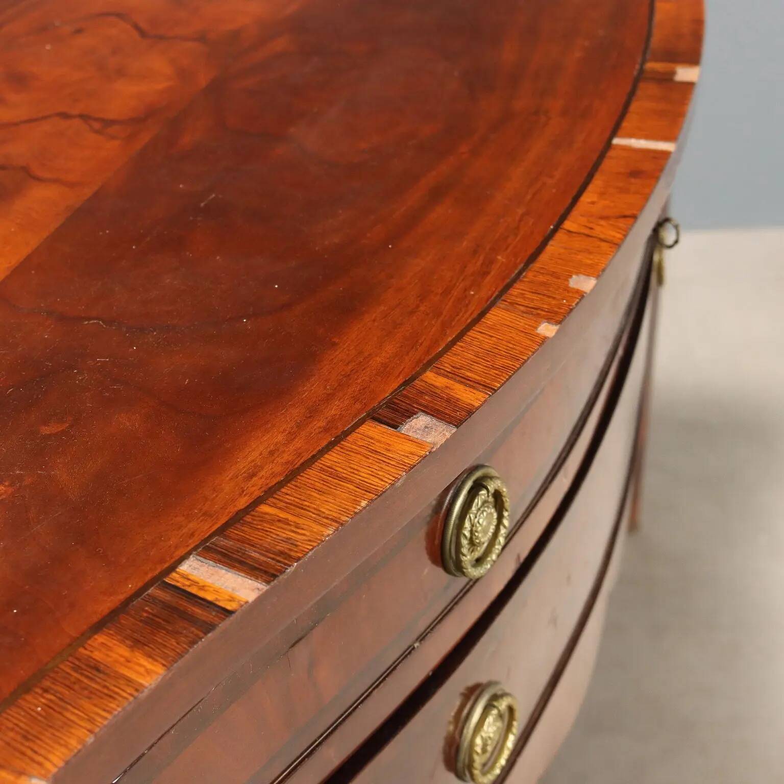 Antique mahogany sideboard with drawers, Italy, late 19th century.