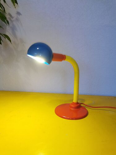 Lampe flexible multicolore postmoderne 1980