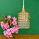 Vintage amber glass bubble suspension globe