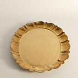 Hollywood Regency Large Oval Brass Tray by Firma Lars Holmström, Sweden 1940's