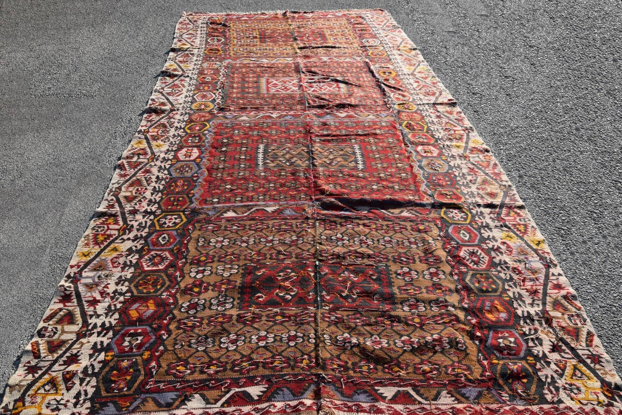 Kilim turkish papatyali avsar kayseri 192 x 403 cm