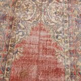 4x7 Red & Cream Vintage Area Rug 126x236Cm SK 17738