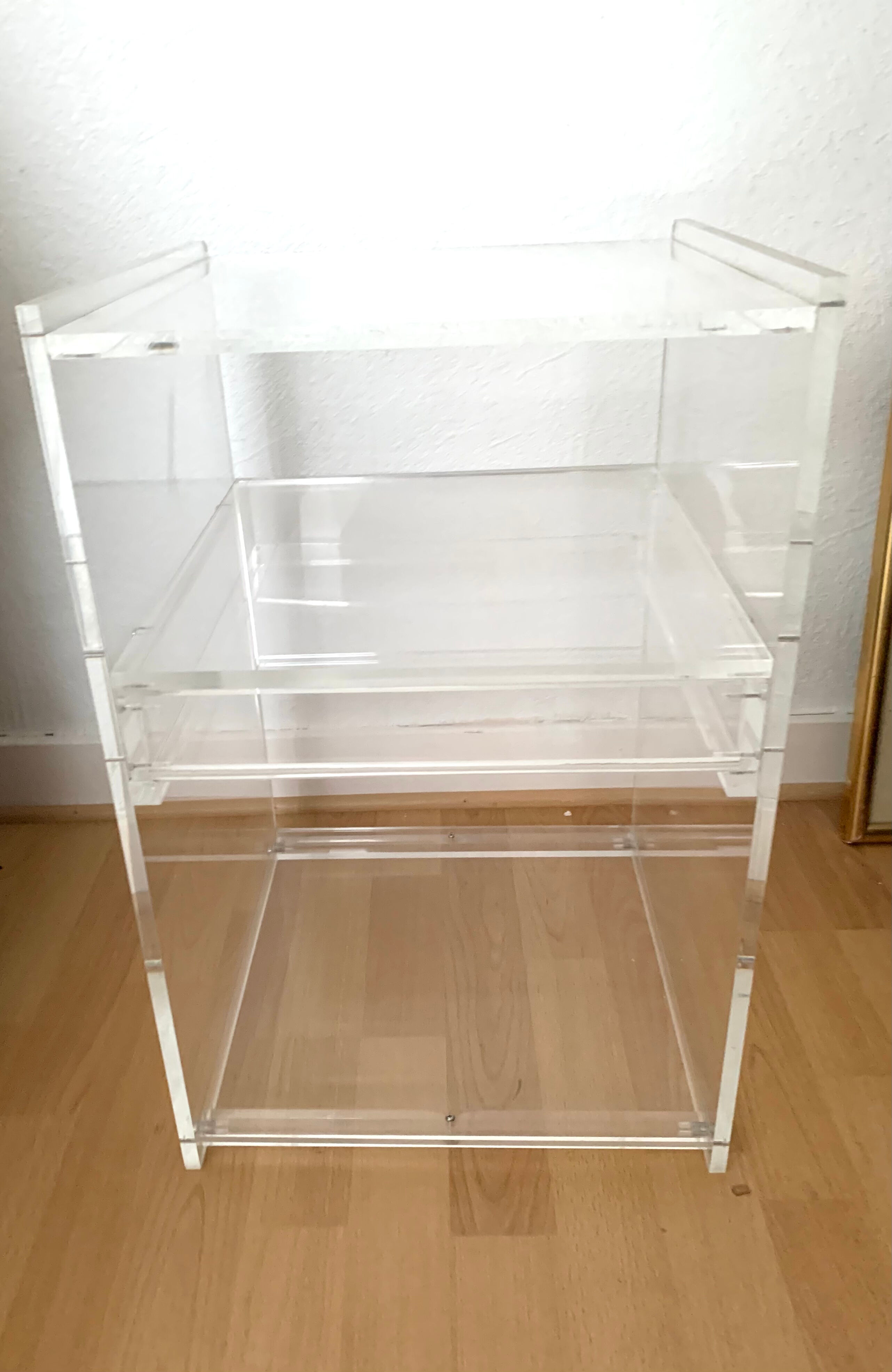 Vintage plexiglass side furniture