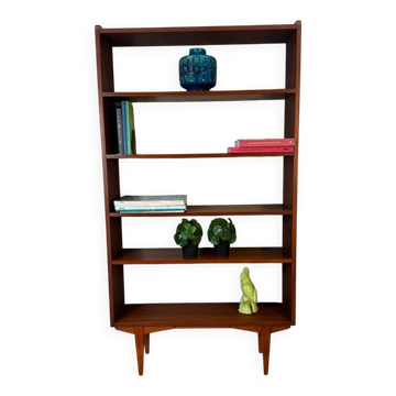 Swedish teak bookshelf with five shelves, 1960