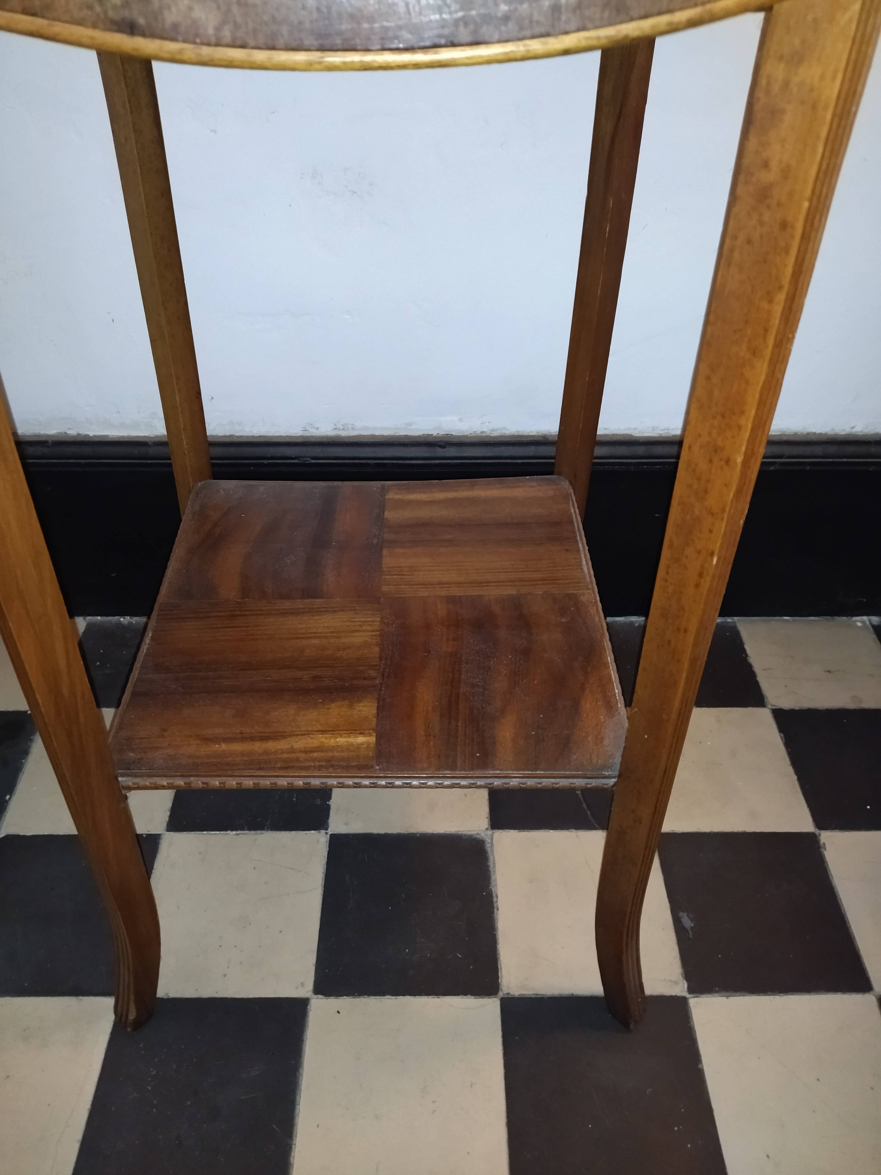 Selette art-deco wood and marble