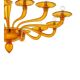 Italian Contemporary Amber Murano Style Glass Chandelier