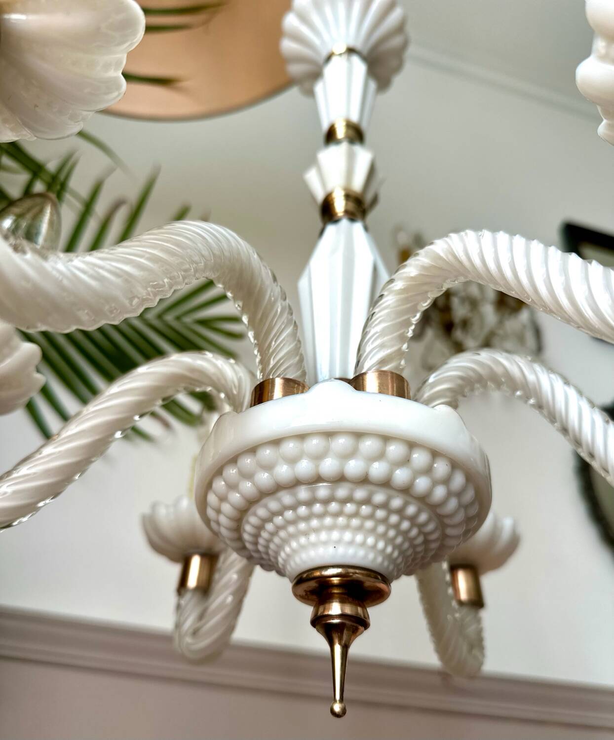 Vintage Murano chandelier in Venetian blown glass