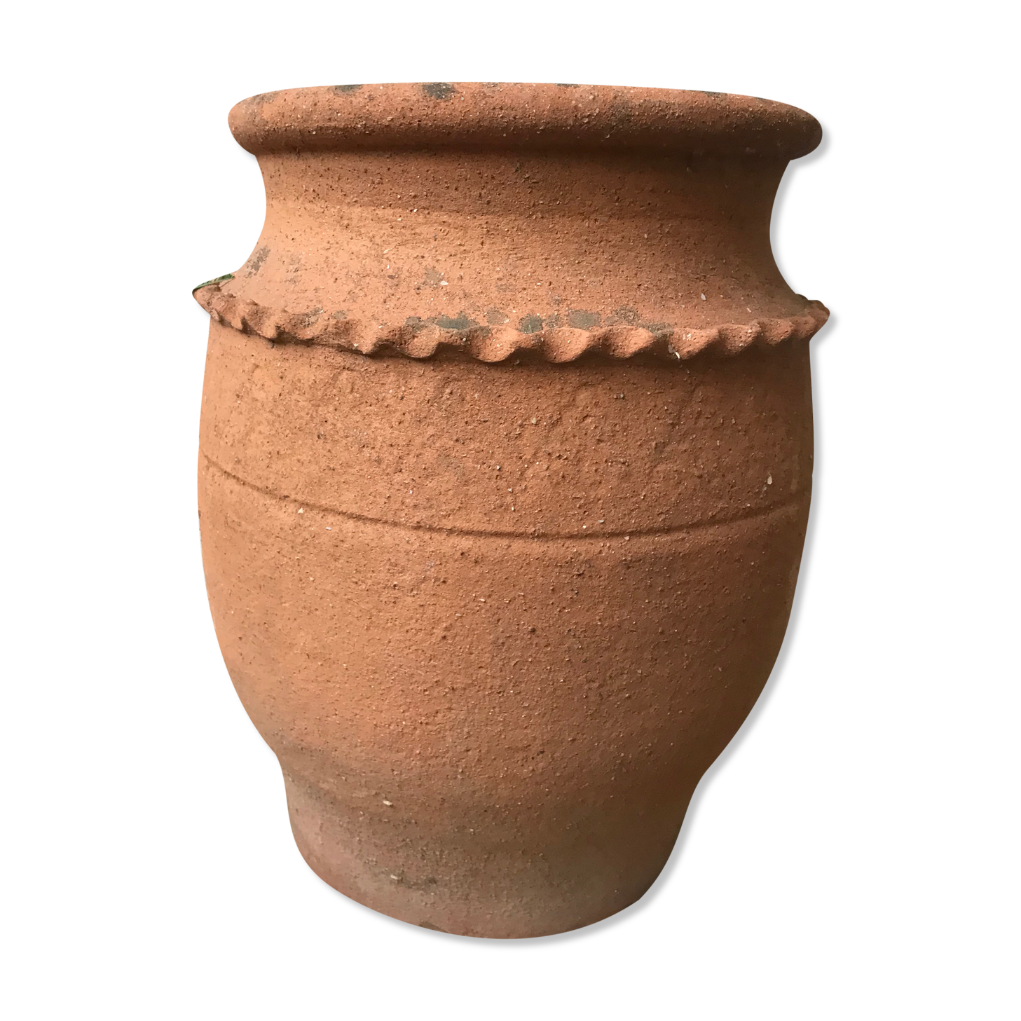 Jarre terre cuite collerette