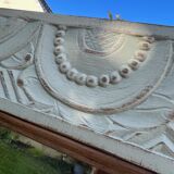 Beveled orphan mirror in wood, 179x65 cm