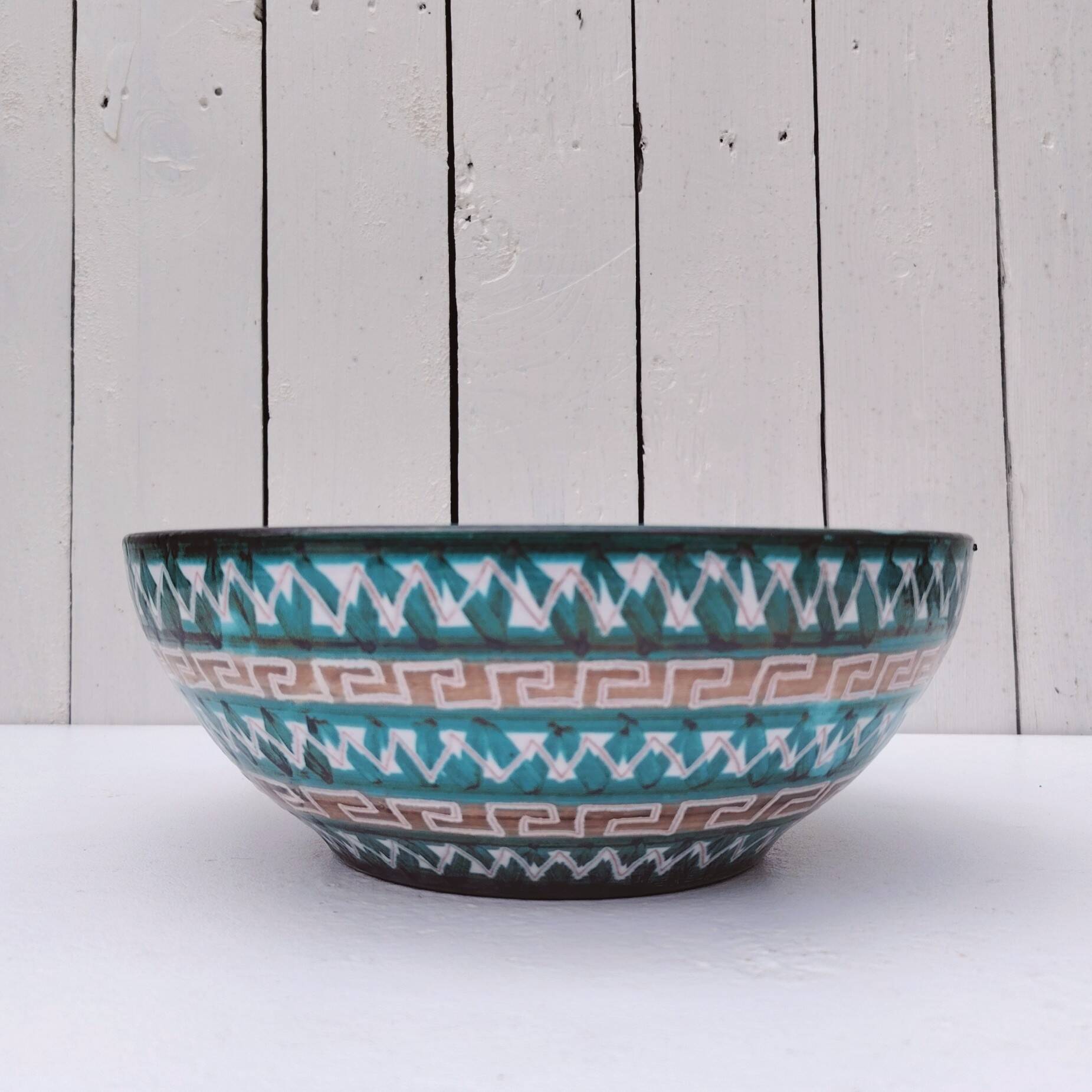 Robert Picault Vallauris ceramic salad bowl