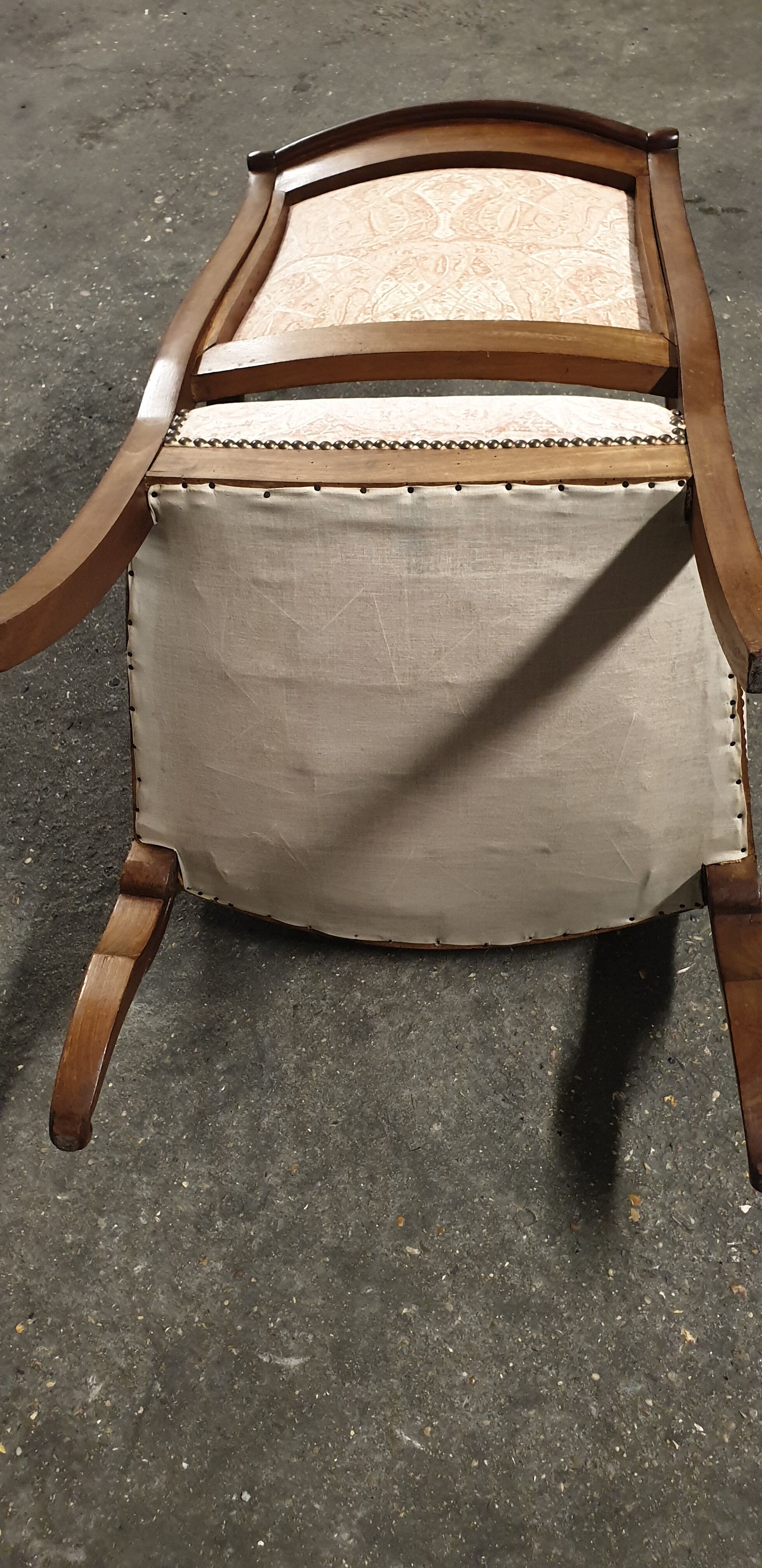 Fauteuil empire à cross