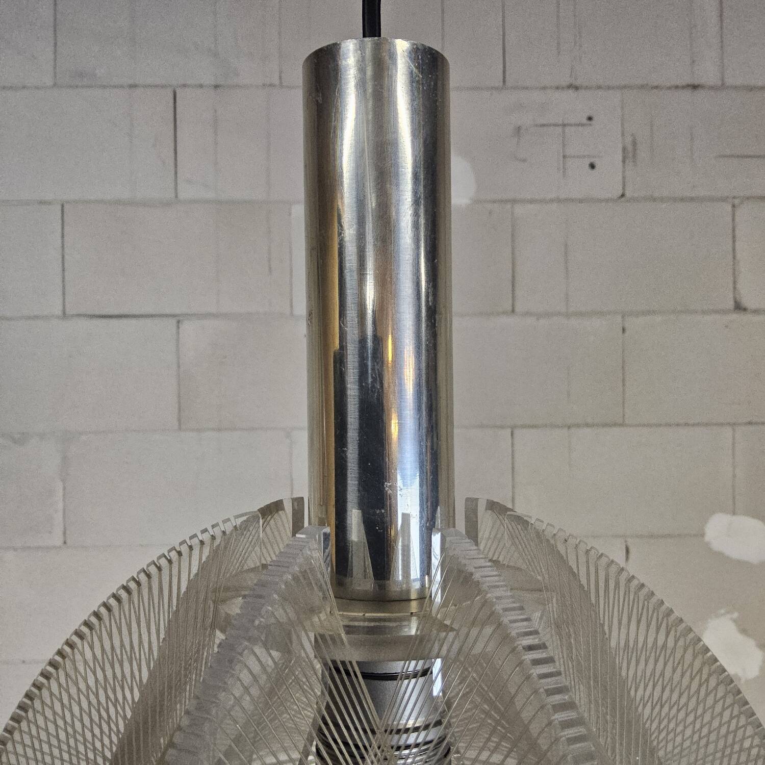 Vintage Space-Age Paul Secon nylon wire pendant lamp Sompex