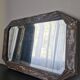 Vintage Art Deco carved wood mirror from the 1940s/50s
