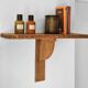 Solid oak wall shelf - Rustic Louis XVI style