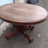 Table ronde a mangé 19eme noyer