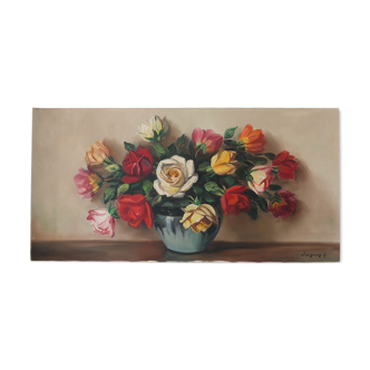 Tableau "bouquet de roses"