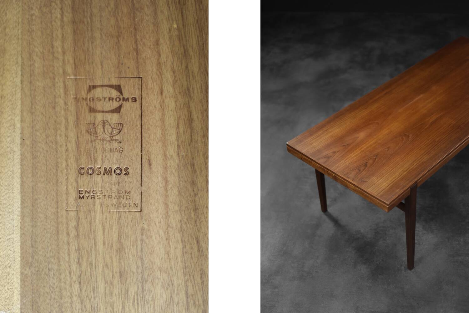 Vintage mid-century Swedish Cosmos coffee table by Tingströms.