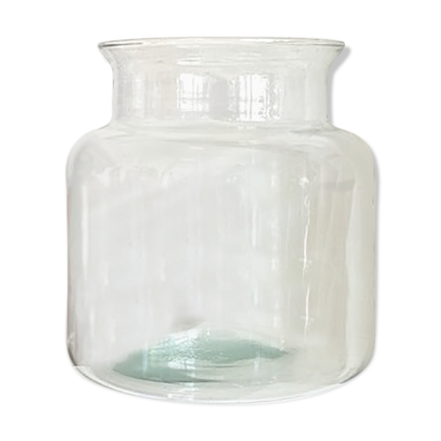 Vase en verre transparent