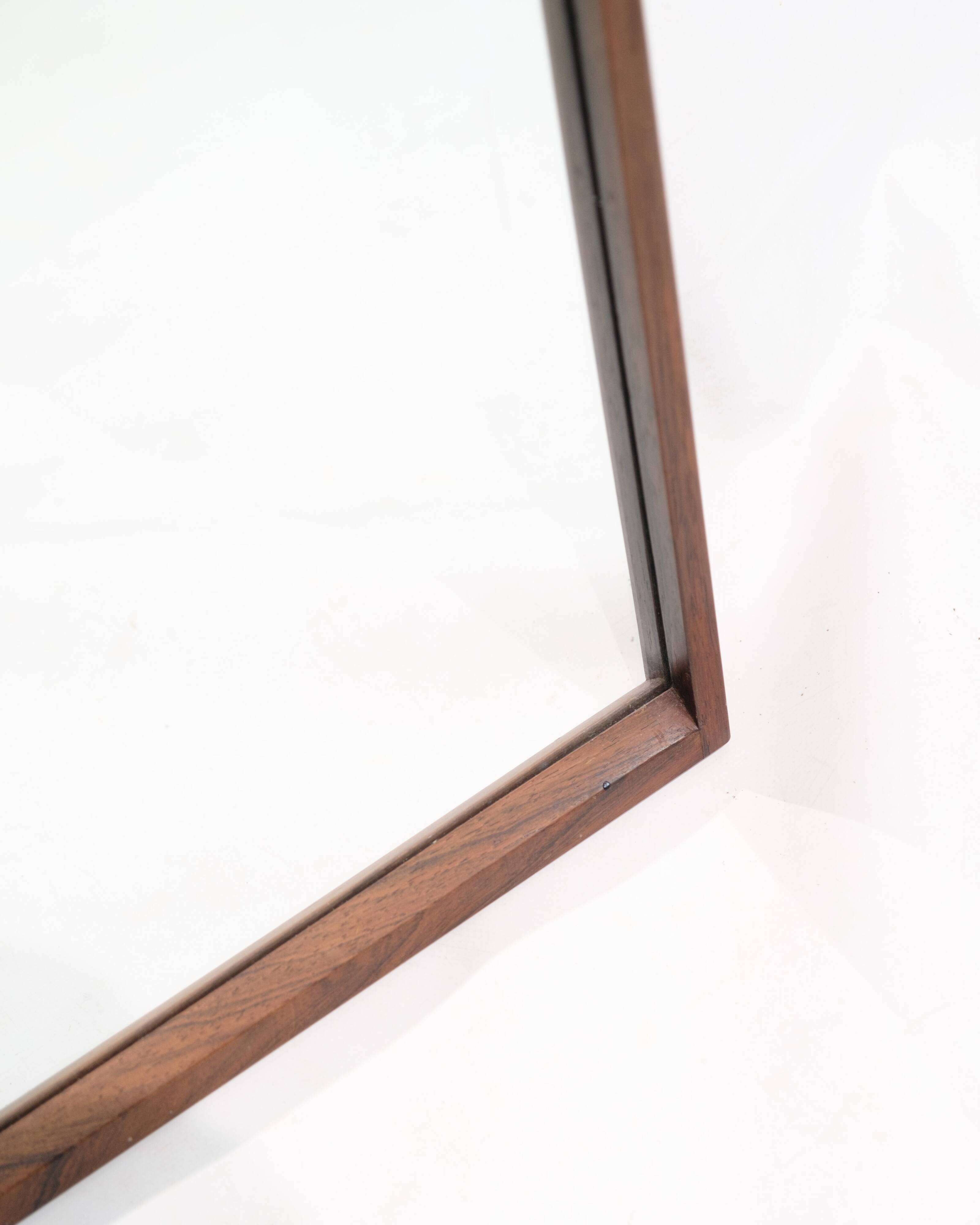 Mirror Made With Frame Of Rosewood By Aksel Kjersgaard For Odder From 1960s