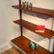 Vintage Scandinavian wall library in teak "Lisbet"
