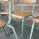 Lot de 10 chaises d'école 60s  industrielle école vintage collectivités mullca