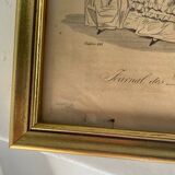 2 frames with old engravings “journal des demoiselles”