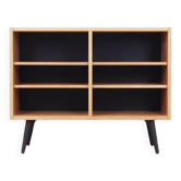 Bibliothèque en frêne, design danois, années 1970, production : Danemark