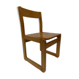 Vintage Pinewood dining chair 70's minimalist design