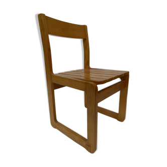 Vintage Pinewood dining chair 70's minimalist design