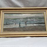 Painting Oil on canvas signed -Normandy - dimension: height -37cm- Width -63cm-