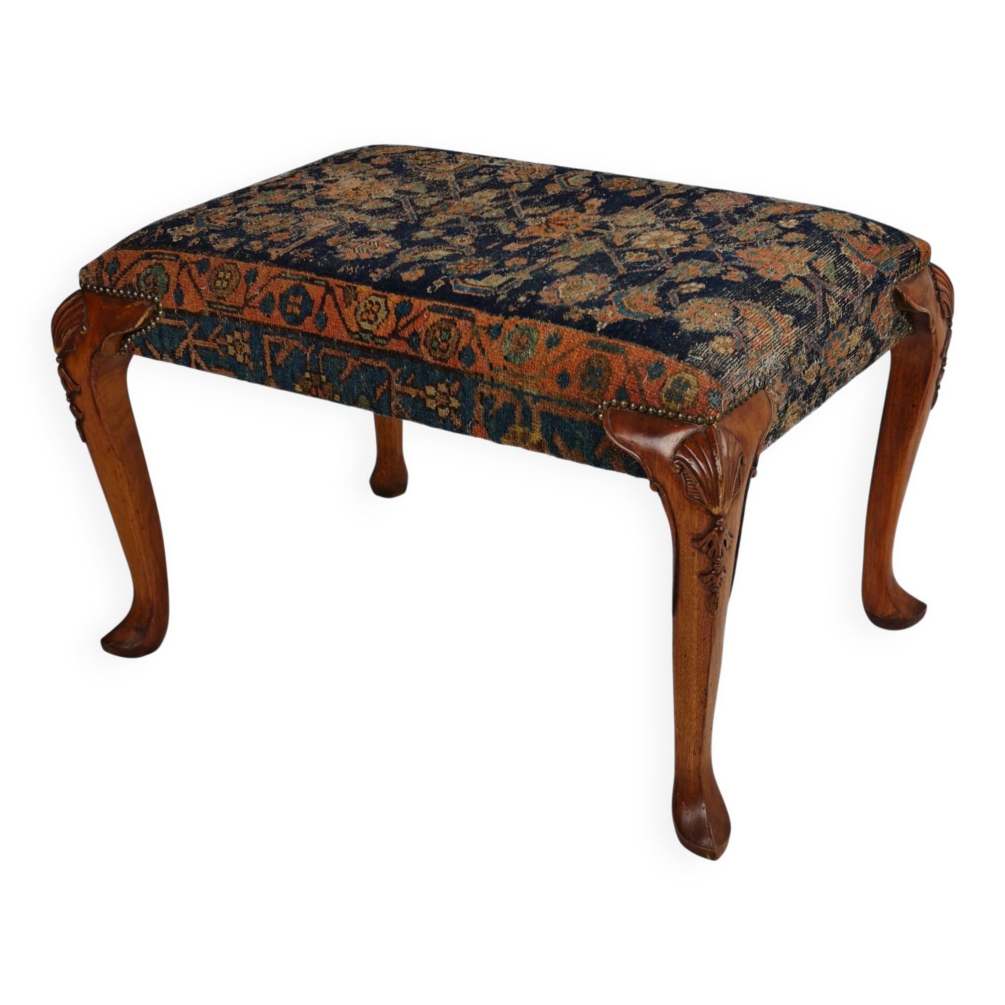 Antique foot stool, walnut, English Regency, circa 1800–1820