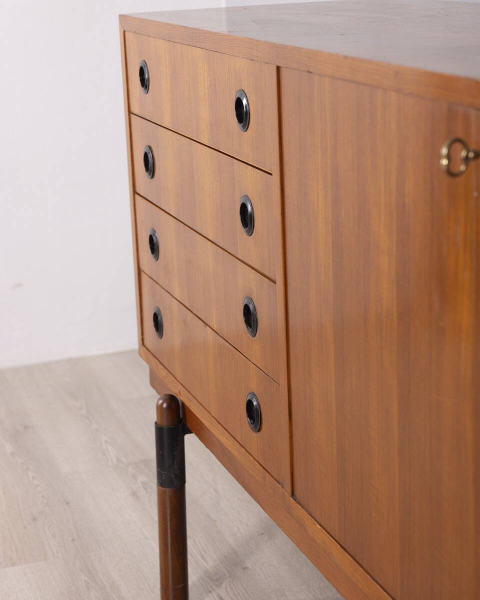 Vintage 1960s teak wood sideboard, italian design