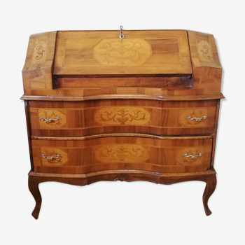 Louis XVI style scriban chest of drawers
