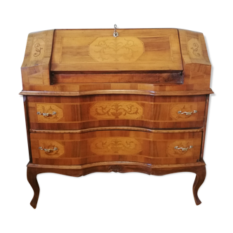 Louis XVI style scriban chest of drawers