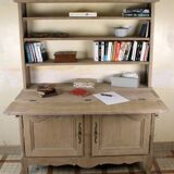 Solid oak patinated sideboard/desk