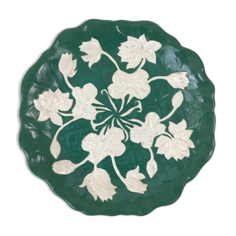 Dish in faience of Creil and Montereau - Leboeuf Milliet XIXeme Floral decoration