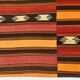 Red & Orange Ethnic Turkish Kilim Rug, 173x225Cm
